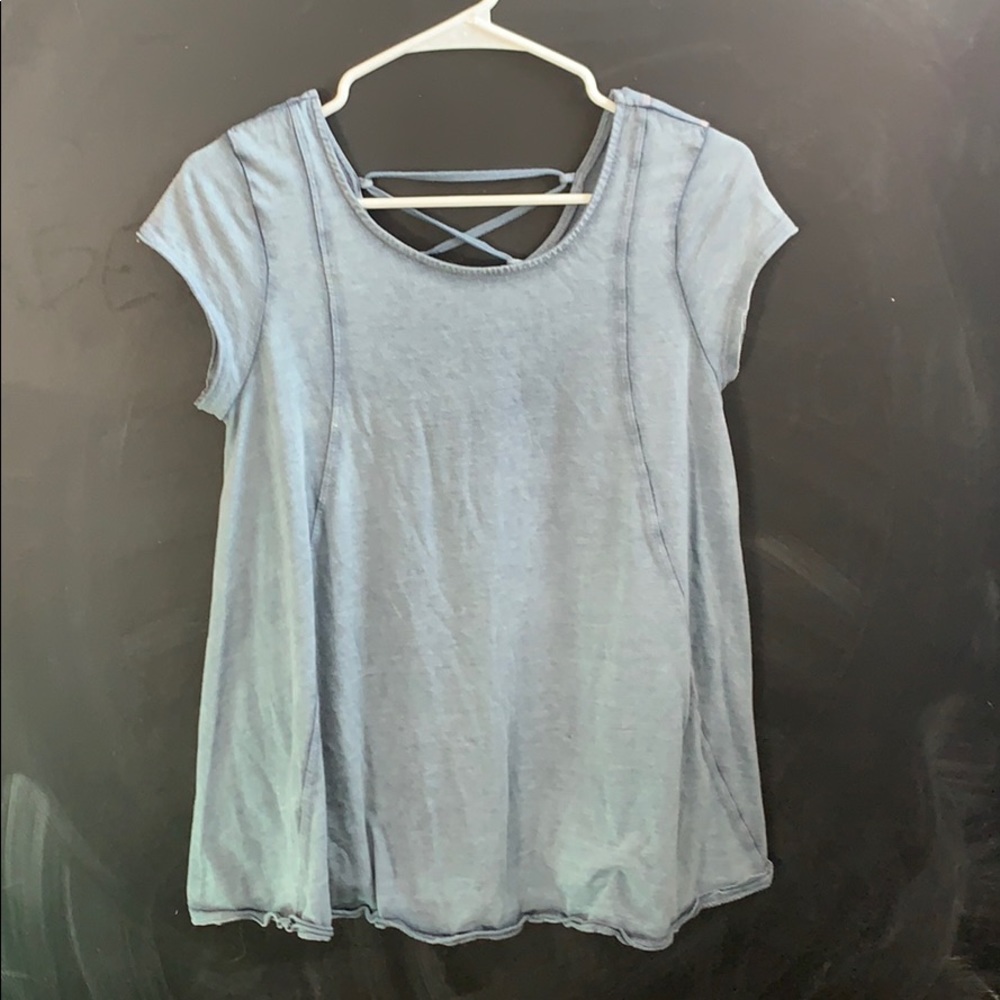 Denim blue top